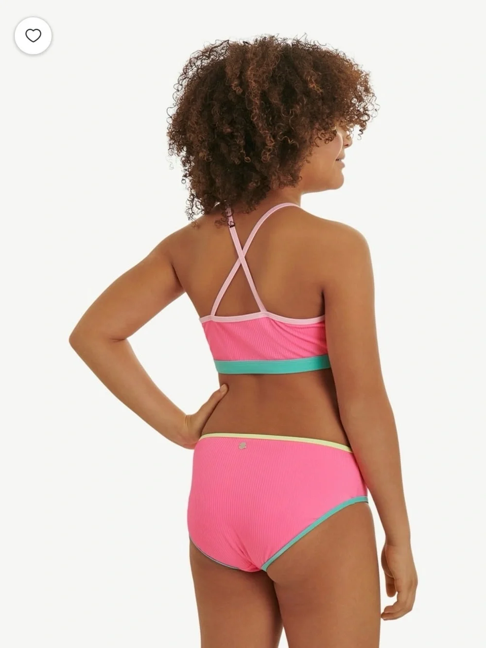 Justice Girls Two-Piece Bikini with Cross Back Straps